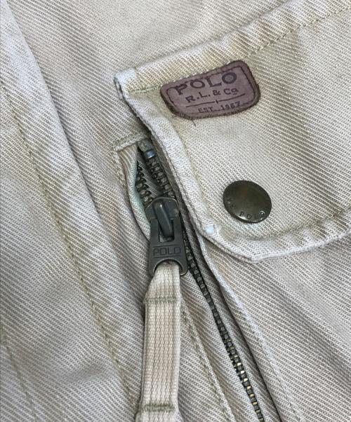 POLO RALPH LAUREN（ポロ・ラルフローレン）POLO RALPH LAUREN (ポロ・ラルフローレン) ダック地マルチポケットパラトルーパージャケット ベージュ サイズ:Lの古着・服飾アイテム