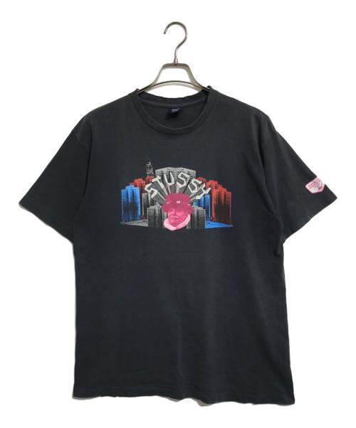 stussy（ステューシー）stussy (ステューシー) プリントTシャツ ブラック サイズ:Largeの古着・服飾アイテム