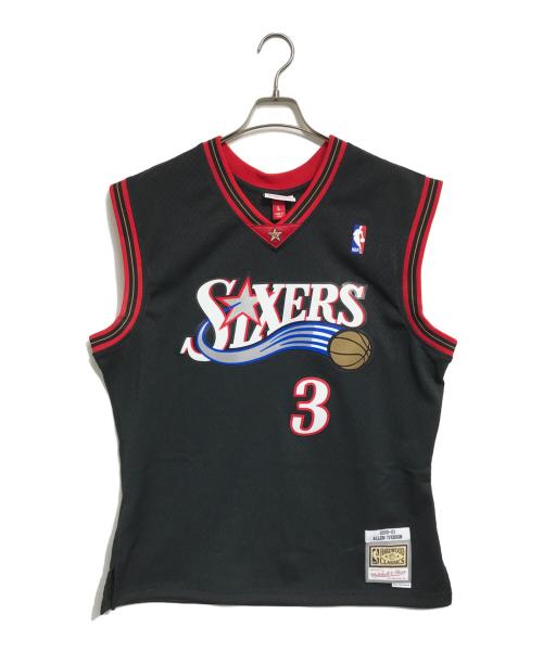 MITCHELL & NESS（ミッチェルアンドネス）MITCHELL & NESS (ミッチェルアンドネス) ゲームシャツ ブラック サイズ:Lの古着・服飾アイテム