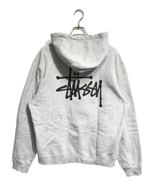 stussy（ステューシー）stussy (ステューシー) ロゴスウェットパーカー グレー サイズ:XLの古着・服飾アイテム