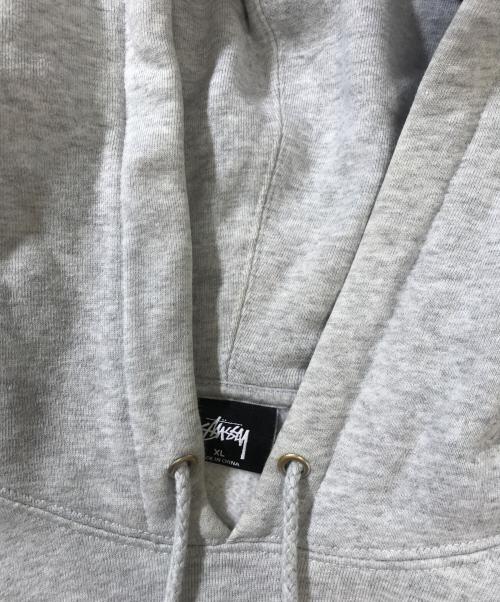 stussy（ステューシー）stussy (ステューシー) ロゴスウェットパーカー グレー サイズ:XLの古着・服飾アイテム