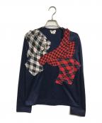COMME des GARCONSコムデギャルソン）の古着「パッチワークL/Sカットソー」｜ネイビー
