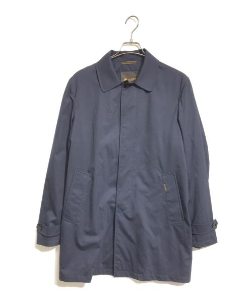 MOORER（ムーレー）MOORER (ムーレー) ウールシルクステンカラーコート ネイビー サイズ:50の古着・服飾アイテム