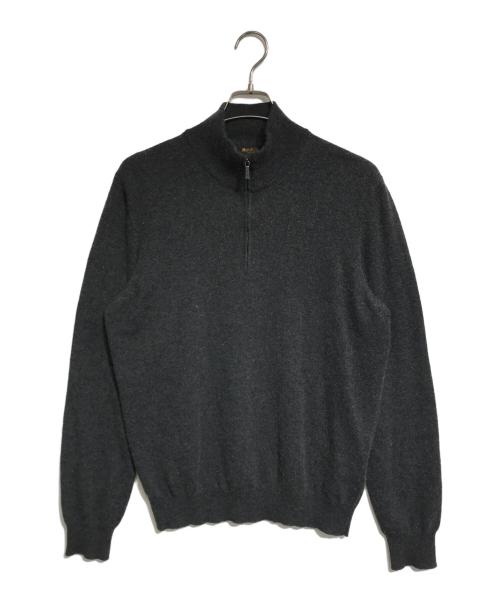 MOORER（ムーレー）MOORER (ムーレー) カシミヤハーフジップニット グレー サイズ:50の古着・服飾アイテム