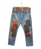 JUNYA WATANABE MAN×LEVI'Sジュンヤワタナベマン×リーバイス）の古着「パッチワークデニムパンツ」｜インディゴ