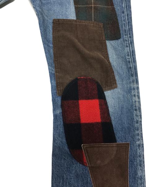 JUNYA WATANABE MAN（ジュンヤワタナベマン）JUNYA WATANABE MAN (ジュンヤワタナベマン) LEVI'S (リーバイス) パッチワークデニムパンツ インディゴ サイズ:Sの古着・服飾アイテム