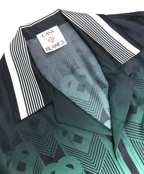 CASABLANCA（カサブランカ）CASABLANCA (カサブランカ) シルクシャツ グリーン サイズ:Sの古着・服飾アイテム