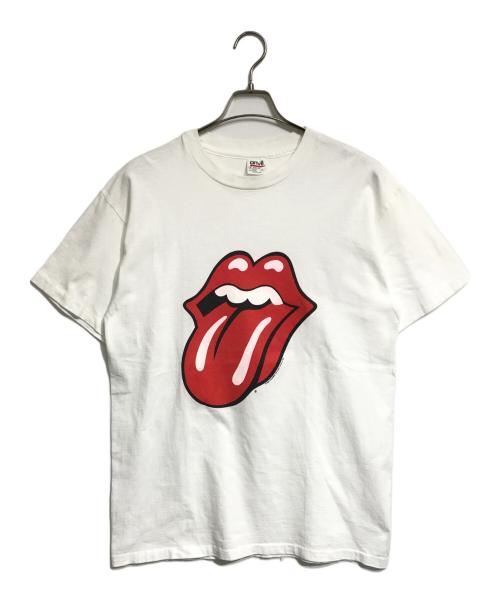 バンドTシャツ（バンドTシャツ）バンドTシャツ (バンドTシャツ) 90s The Rolling Stones(ローリングストーンズ) バンドTシャツ ホワイト サイズ:Lの古着・服飾アイテム