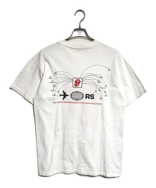バンドTシャツ（バンドTシャツ）バンドTシャツ (バンドTシャツ) 90s The Rolling Stones(ローリングストーンズ) バンドTシャツ ホワイト サイズ:Lの古着・服飾アイテム