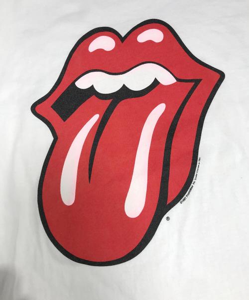 バンドTシャツ（バンドTシャツ）バンドTシャツ (バンドTシャツ) 90s The Rolling Stones(ローリングストーンズ) バンドTシャツ ホワイト サイズ:Lの古着・服飾アイテム