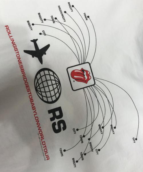 バンドTシャツ（バンドTシャツ）バンドTシャツ (バンドTシャツ) 90s The Rolling Stones(ローリングストーンズ) バンドTシャツ ホワイト サイズ:Lの古着・服飾アイテム