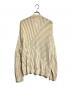 YOKE (ヨーク) COTTON MESH STRIPE ZIP-UP CARDIGAN ベージュ サイズ:SIZE2：18000円