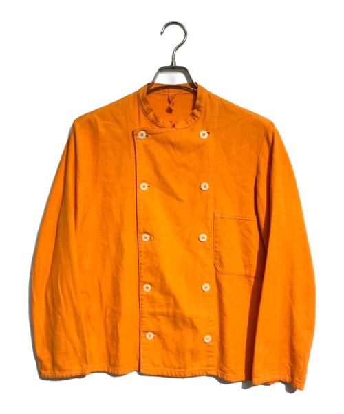 WRIGHT.（ライト）WRIGHT. (ライト) ダブルブレストコットンリネンシャツ オレンジ サイズ:44の古着・服飾アイテム