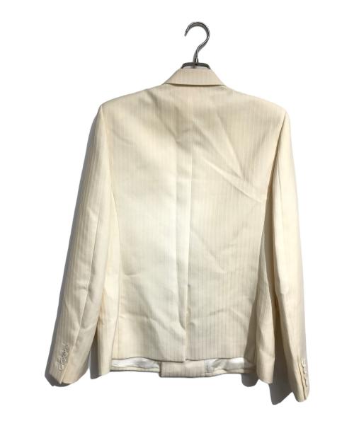 Saint Laurent Paris（サンローランパリ）Saint Laurent Paris (サンローランパリ) ウールストライプセットアップ アイボリー サイズ:ジャケットSIZE 48 パンツSIZE 46の古着・服飾アイテム