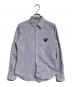 PLAY COMME des GARCONS（プレイコムデギャルソン）の古着「ブラックハートワッペン ストライプシャツ」｜ブルー