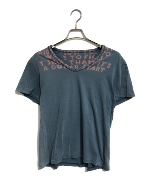 Maison Margiela（メゾンマルジェラ）Maison Margiela (メゾンマルジェラ) エイズTシャツ ブルー サイズ:不明の古着・服飾アイテム