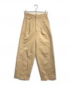 AURALEEオーラリー）の古着「WASHED FINX CHINO ONE-TUCK PANTS」｜カーキ
