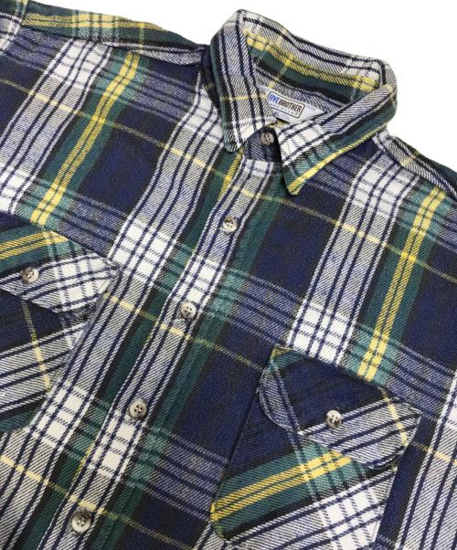 FIVE BROTHER（ファイブブラザー）FIVE BROTHER (ファイブブラザー) ネルシャツ ネイビー×ホワイト サイズ:XLの古着・服飾アイテム
