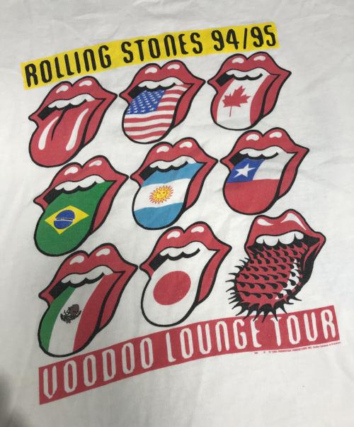 バンドノースリーブTシャツ（バンドノースリーブTシャツ）バンドノースリーブTシャツ (バンドノースリーブTシャツ) 90s THE ROLLING STONES(ローリングストーンズ) バンドノースリーブTシャツ ホワイト サイズ:Lの古着・服飾アイテム