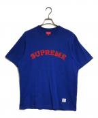 SUPREMEシュプリーム）の古着「Plaid Appliqué S/S Top」｜ネイビー
