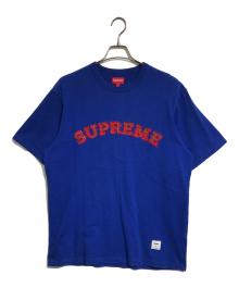 SUPREME（シュプリーム）の古着「Plaid Appliqué S/S Top」｜ネイビー