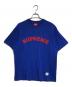 SUPREME（シュプリーム）の古着「Plaid Appliqué S/S Top」｜ネイビー