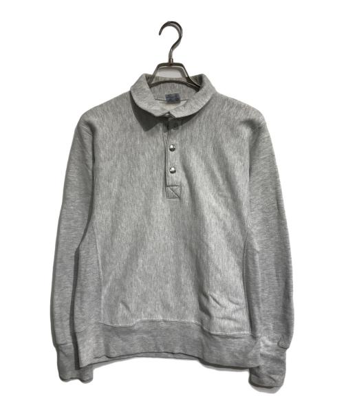 Champion（チャンピオン）Champion (チャンピオン) チンストハーフスナップスウェット グレー サイズ:Mの古着・服飾アイテム