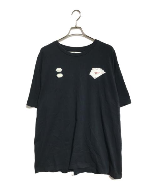 OFFWHITE（オフホワイト）OFFWHITE (オフホワイト) トランプロゴTシャツ ブラック サイズ:Mの古着・服飾アイテム