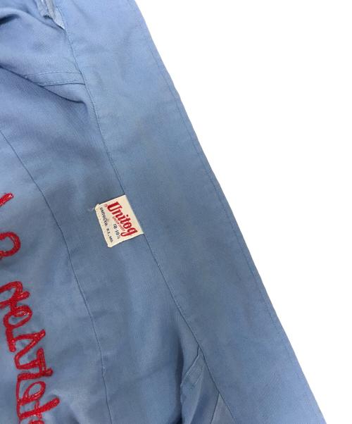 Unitog（ユニトグ）Unitog (ユニトグ) マチ付オープンカラワークーシャツ ネイビー サイズ:18-18 1/2の古着・服飾アイテム