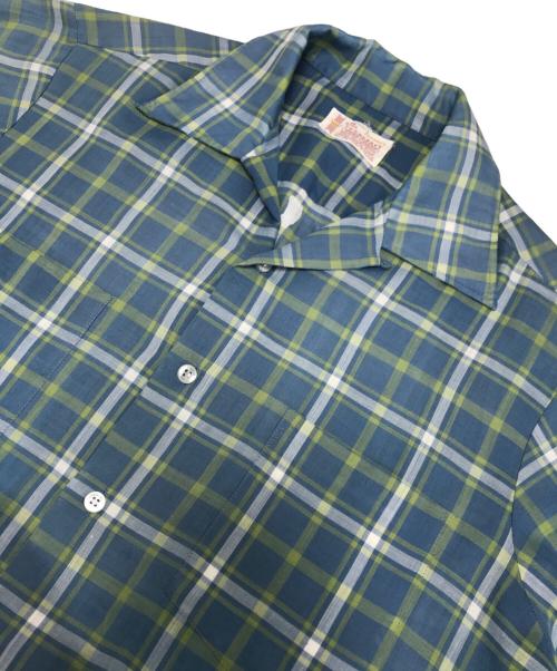 TOWN CRAFT（タウンクラフト）TOWN CRAFT (タウンクラフト) チェックオープンカラーシャツ ネイビー サイズ:Mの古着・服飾アイテム