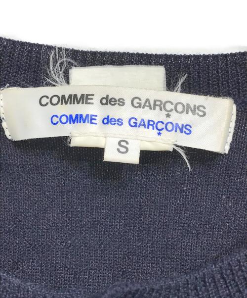 COMME des GARCONS COMME des GARCONS（コムデギャルソン コムデギャルソン）COMME des GARCONS COMME des GARCONS (コムデギャルソン コムデギャルソン) 花柄刺繍 ニットカーディガン ネイビー サイズ:Sの古着・服飾アイテム