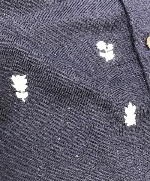 COMME des GARCONS COMME des GARCONS（コムデギャルソン コムデギャルソン）COMME des GARCONS COMME des GARCONS (コムデギャルソン コムデギャルソン) 花柄刺繍 ニットカーディガン ネイビー サイズ:Sの古着・服飾アイテム