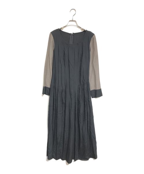COMME des GARCONS（コムデギャルソン）COMME des GARCONS (コムデギャルソン) バイカラーレーヨンワンピース ブラック サイズ:Sの古着・服飾アイテム