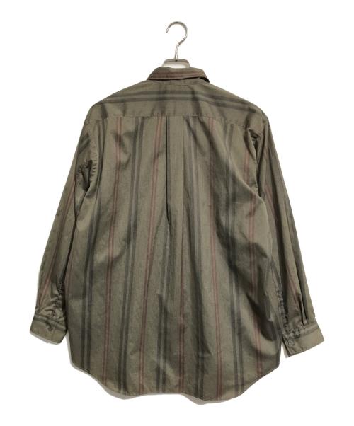 COMME des GARCONS SHIRT（コムデギャルソンシャツ）COMME des GARCONS SHIRT (コムデギャルソンシャツ) ストライプシャツ オリーブ サイズ:Mの古着・服飾アイテム