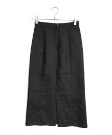 tricot COMME des GARCONS（トリココムデギャルソン）の古着「ウールギャバロングスカート」｜ブラック
