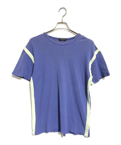 COMME des GARCONS HOMME PLUS（コムデギャルソンオムプリュス）COMME des GARCONS HOMME PLUS (コムデギャルソンオムプリュス) 製品染め 切替Tシャツ ブルー サイズ:不明の古着・服飾アイテム