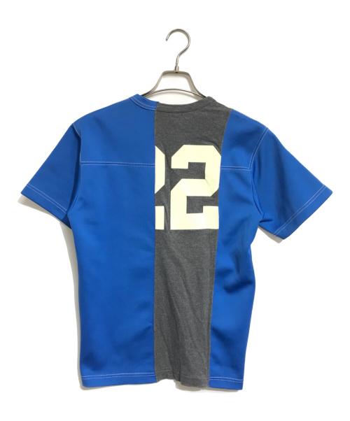 COMME des GARCONS JUNYA WATANABE MAN（コム デ ギャルソン ジュンヤ ワタナベ マン）COMME des GARCONS JUNYA WATANABE MAN (コム デ ギャルソン ジュンヤ ワタナベ マン) 異素材切替Tシャツ ブルー×グレー サイズ:Sの古着・服飾アイテム
