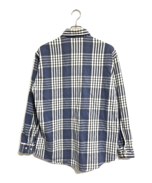 ST JOHN'S BAY（セントジョンズベイ）ST JOHN'S BAY (セントジョンズベイ) ヘビーネルシャツ ネイビー サイズ:Lの古着・服飾アイテム