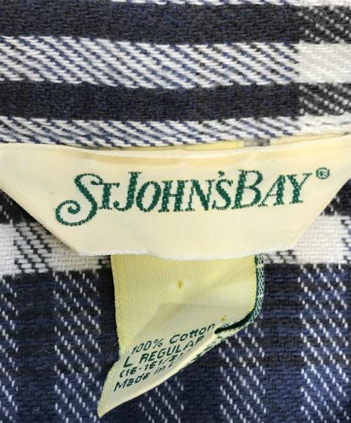 ST JOHN'S BAY（セントジョンズベイ）ST JOHN'S BAY (セントジョンズベイ) ヘビーネルシャツ ネイビー サイズ:Lの古着・服飾アイテム