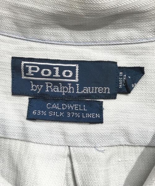 POLO RALPH LAUREN（ポロ・ラルフローレン）POLO RALPH LAUREN (ポロ・ラルフローレン) シルクリネンオープンカラーシャツ スカイブルー サイズ:Mの古着・服飾アイテム