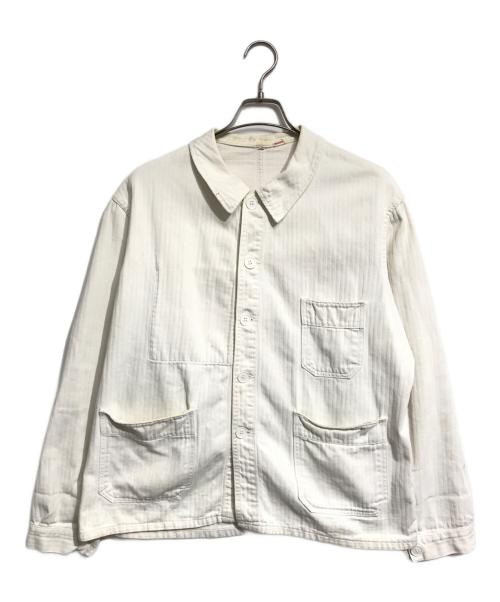 Adolphe Lafont（アドルフラフォン）Adolphe Lafont (アドルフラフォン) HBTフレンチワークジャケット ホワイト サイズ:50の古着・服飾アイテム