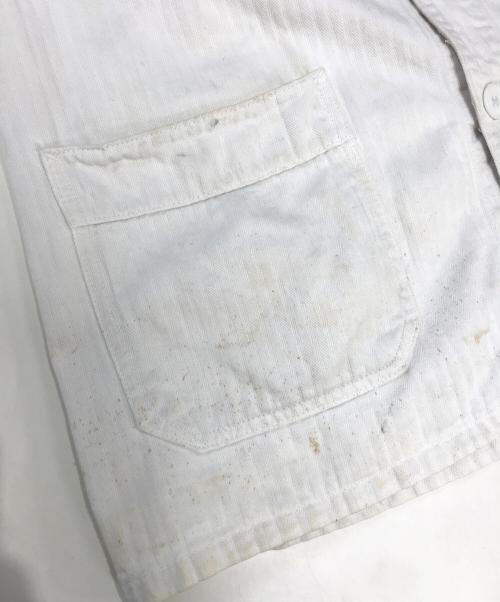 Adolphe Lafont（アドルフラフォン）Adolphe Lafont (アドルフラフォン) HBTフレンチワークジャケット ホワイト サイズ:50の古着・服飾アイテム