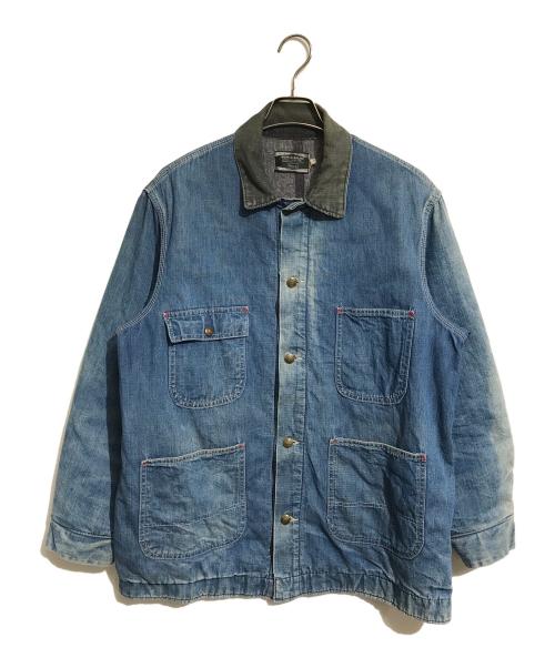 Sears（シアーズ）Sears (シアーズ) 裏地ブランケットカバーオール インディゴ サイズ:Lの古着・服飾アイテム