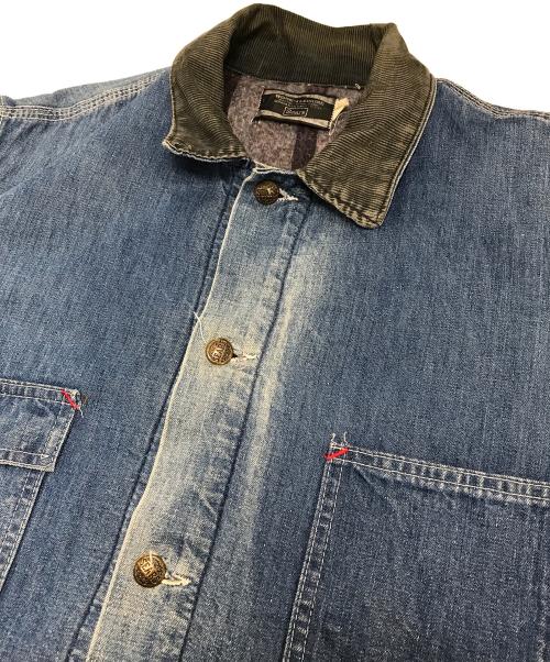 Sears（シアーズ）Sears (シアーズ) 裏地ブランケットカバーオール インディゴ サイズ:Lの古着・服飾アイテム