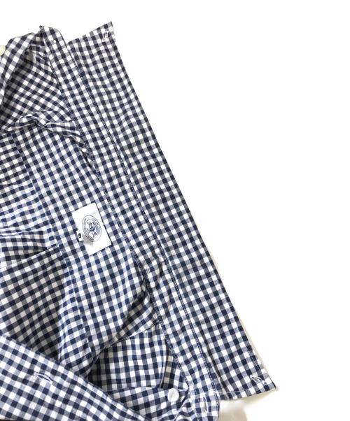A BATHING APE（アベイシングエイプ）A BATHING APE (アベイシングエイプ) ワッペンギンガムチェックシャツ ブラック サイズ:Mの古着・服飾アイテム