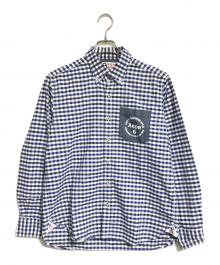 A BATHING APE（アベイシングエイプ）の古着「チェックシャツ」｜ブルー