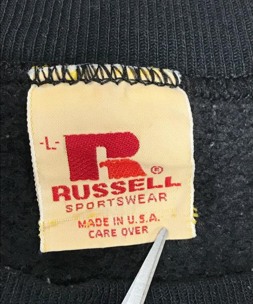 RUSSELL ATHLETIC（ラッセルアスレチック）RUSSELL ATHLETIC (ラッセルアスレチック) 前Vスウェット ブラック サイズ:Lの古着・服飾アイテム