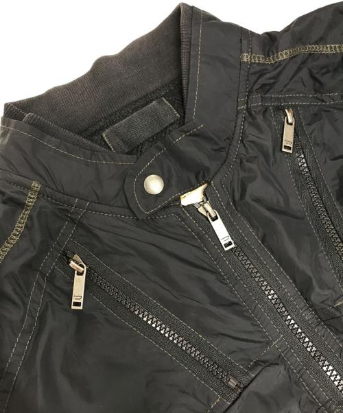 DIESEL（ディーゼル）DIESEL (ディーゼル) 多重ジップナイロンジャケット ブラック サイズ:Lの古着・服飾アイテム