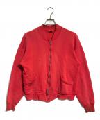 Healthknitヘルスニット）の古着「ヴィンテージスウェットジャケット」｜レッド