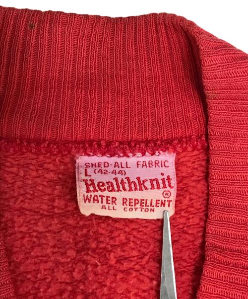 Healthknit（ヘルスニット）Healthknit (ヘルスニット) ヴィンテージスウェットジャケット レッド サイズ:Lの古着・服飾アイテム